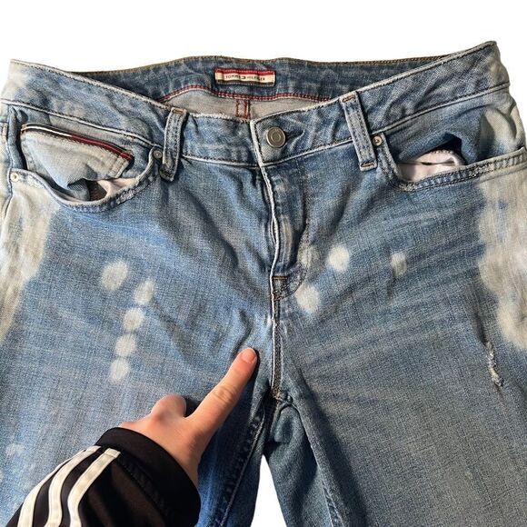 Tommy relaxed mom style size 8 boyfriend cut denim capris - Picture 16 of 16